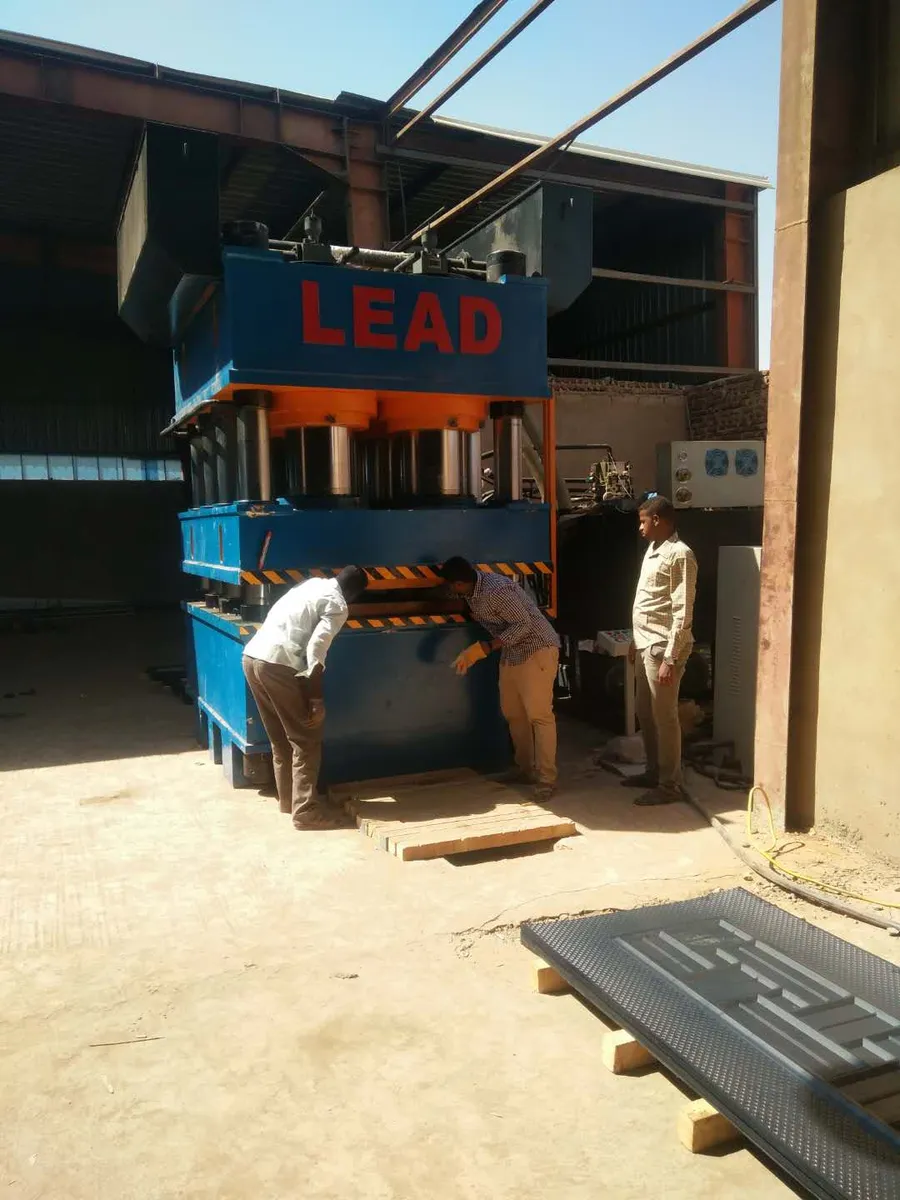 Blue LEAD deep drawing press installed at customer site